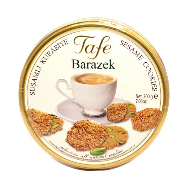 Tafe кунжутное печенье в жестяной банке 200г (Турция)