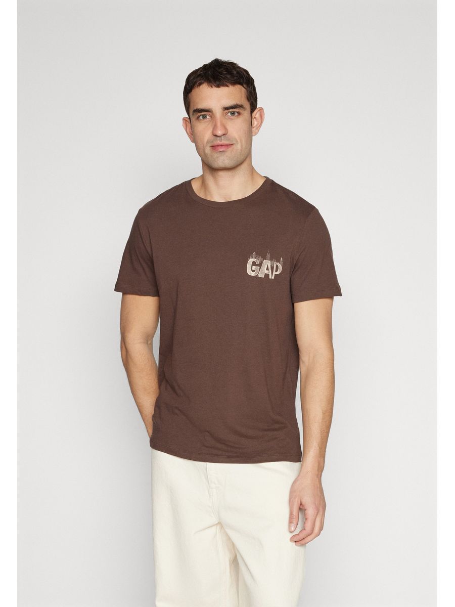 

Футболка мужская GAP GP022O0AL коричневая 2XL, Коричневый, GP022O0AL