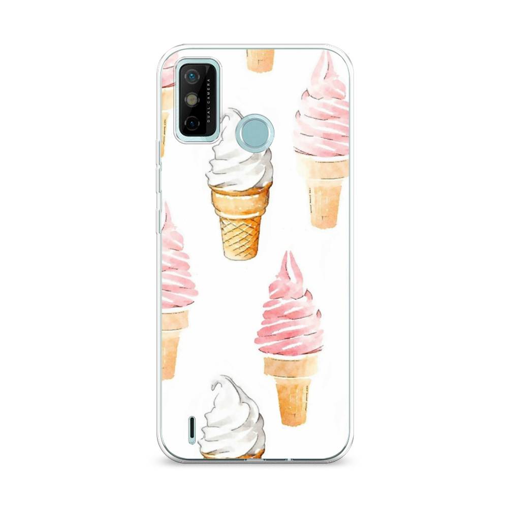 

Чехол Awog на Tecno Spark 6 GO "Нарисованное мороженое", Разноцветный, 300250-10