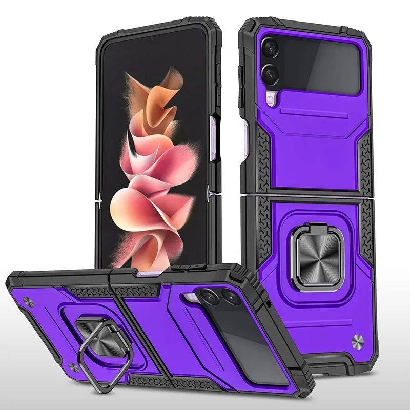

Противоударный чехол Legion Case Bright для Samsung Galaxy Z Flip 3, Фиолетовый;черный