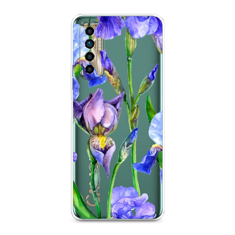 

Чехол Awog на Tecno Camon 17P "Синие ирисы", Разноцветный, 300150-8