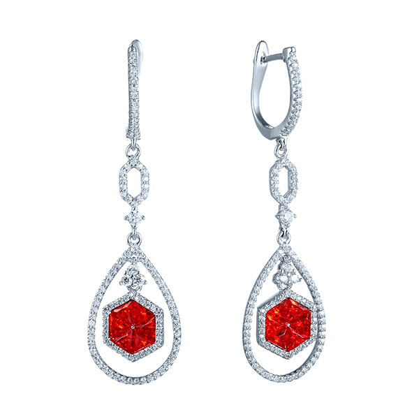 

Серьги подвески из серебра Element47 AES36223W-B_SR_004_WG, фианит, AES36223W-B_SR_004_WG