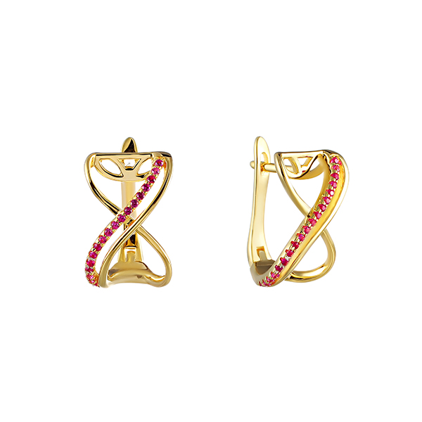 

Серьги из серебра Element47 00357E_SR_001_YG, фианит, 00357E_SR_001_YG