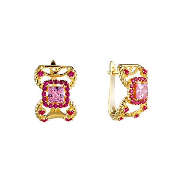 

Серьги из серебра Element47 00350E_SR_001_YG, фианит, 00350E_SR_001_YG