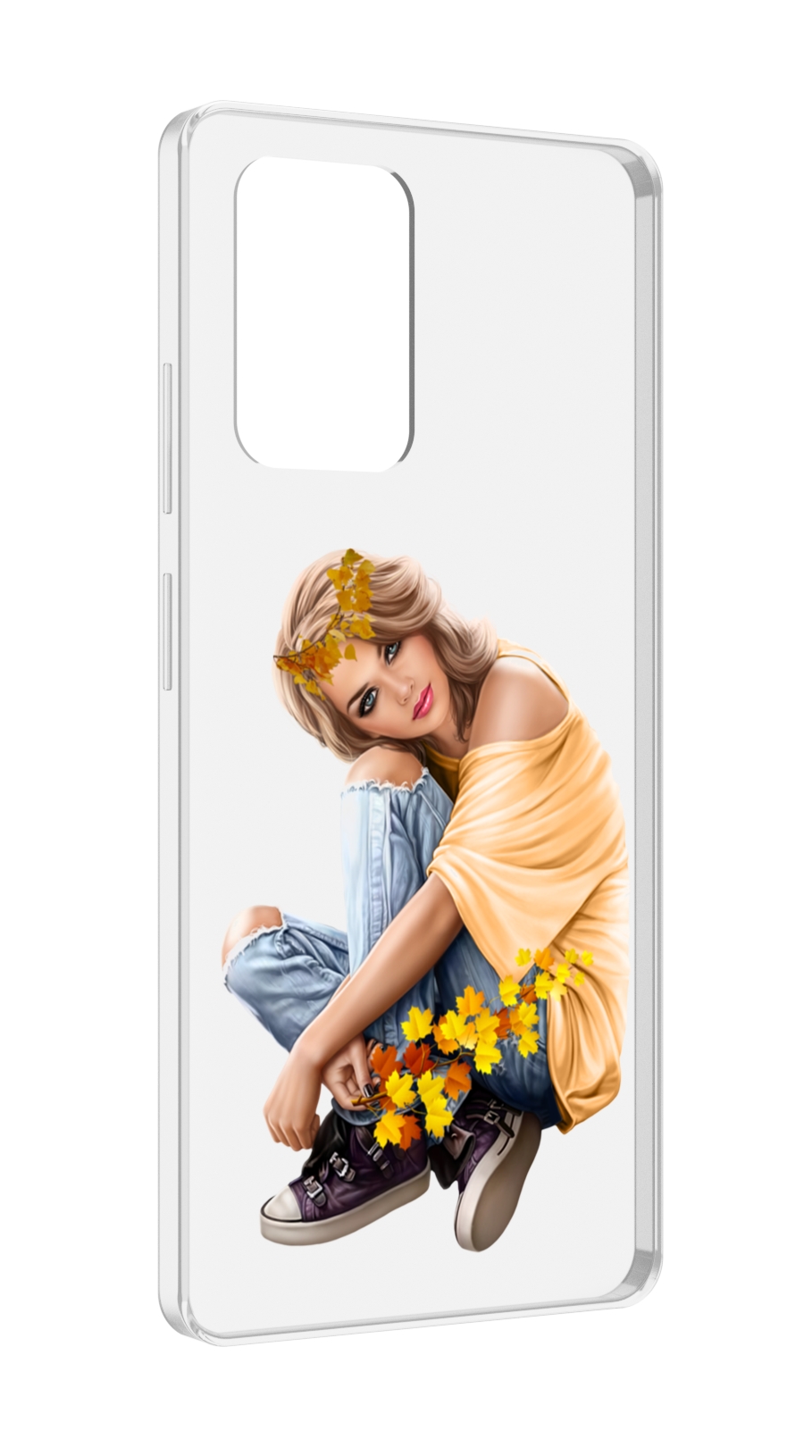 

Чехол MyPads девушка-в-цветочками женский для ZTE Blade V40 Pro, Tocco