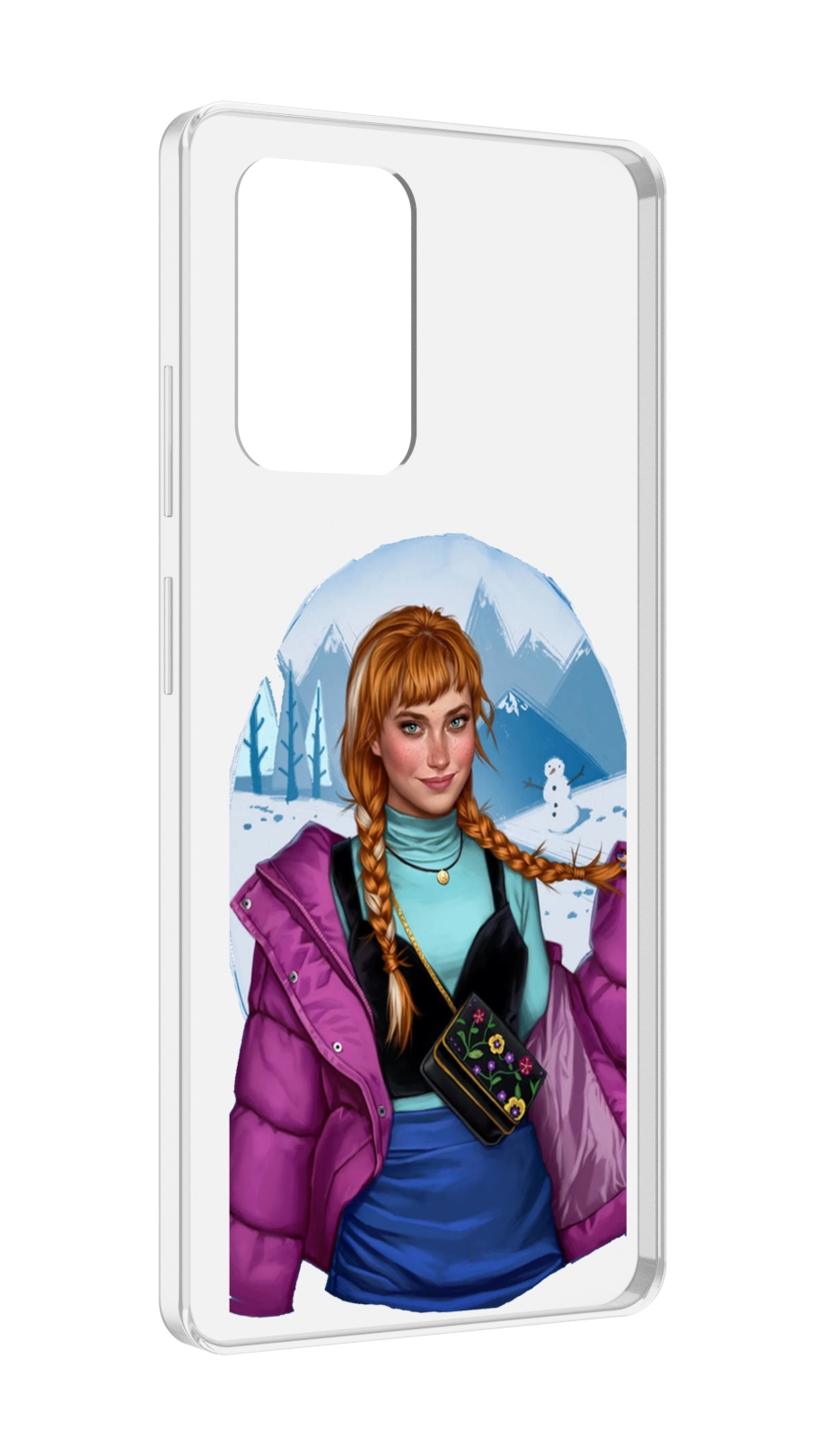 

Чехол MyPads девушка-в-фиолетовой-куртке женский для ZTE Blade V40 Pro, Tocco