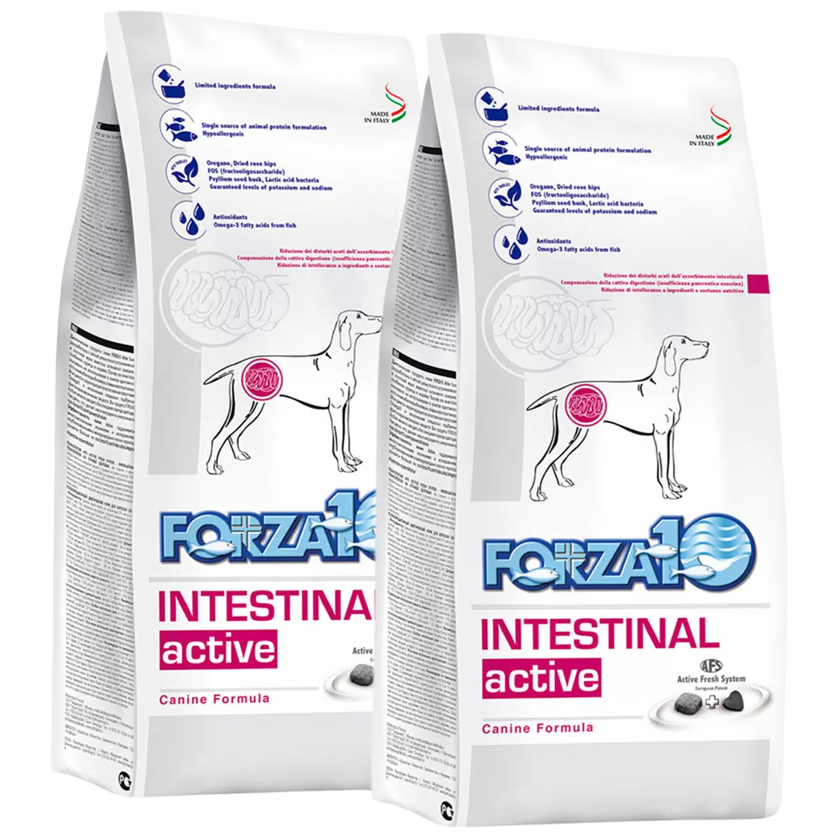 Сухой корм для собак Forza10 Intestinal Active 2 шт по 4 кг