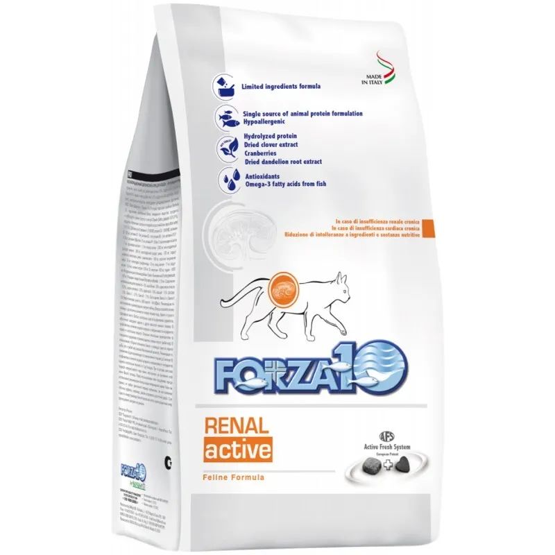 Сухой корм для кошек Forza10 Renal Active, при заболеваниях почек, 2 шт по 1,5 кг