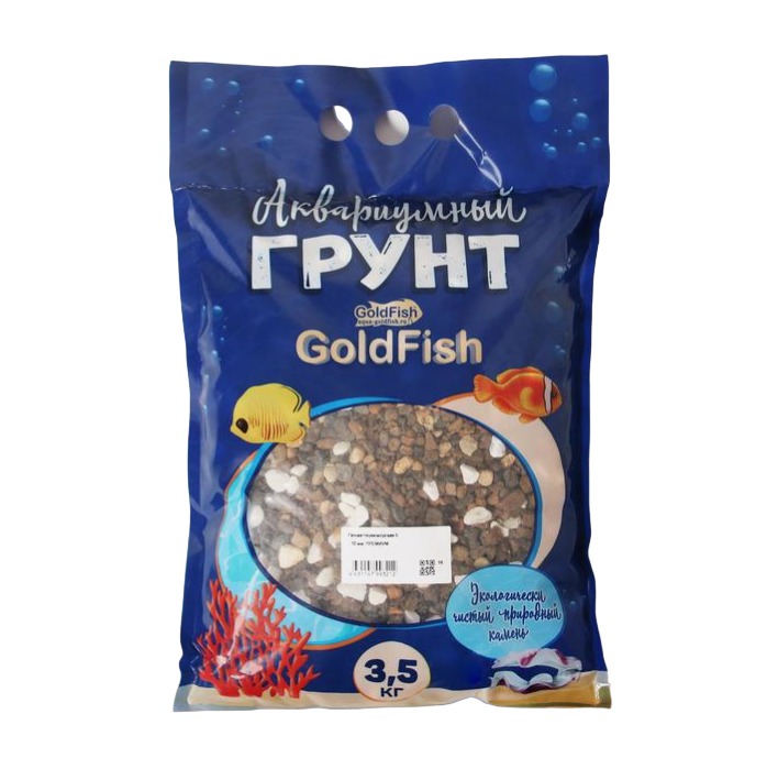 Галька для аквариума GoldFish Черноморская 3,5 кг