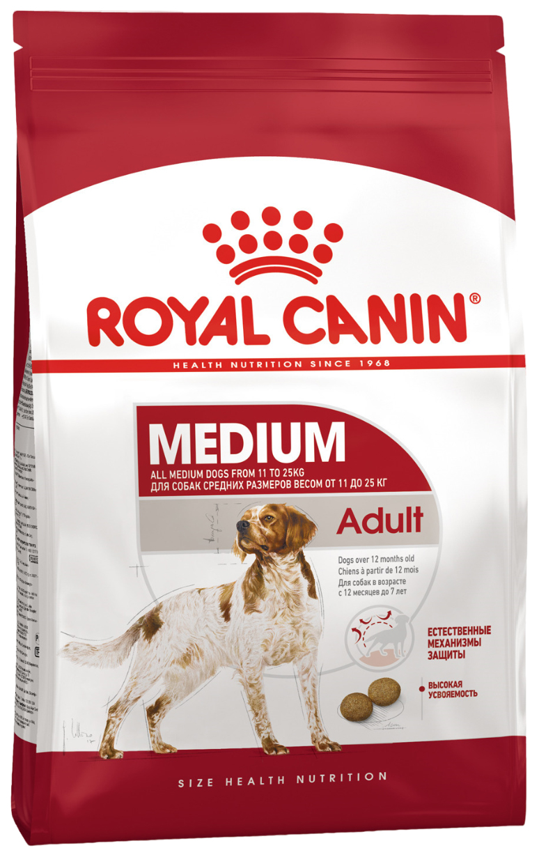 фото Сухой корм для взрослых собак средних пород royal canin medium adult 30 кг