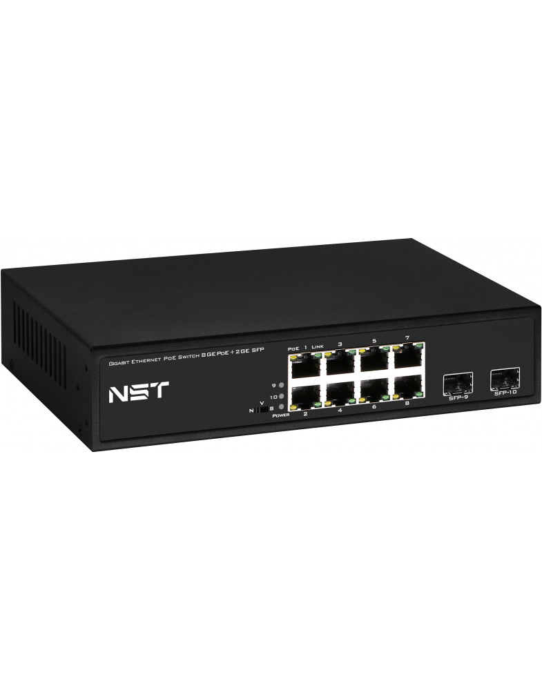 

Коммутатор New System Technologies NS-SW-8G2G-P черный