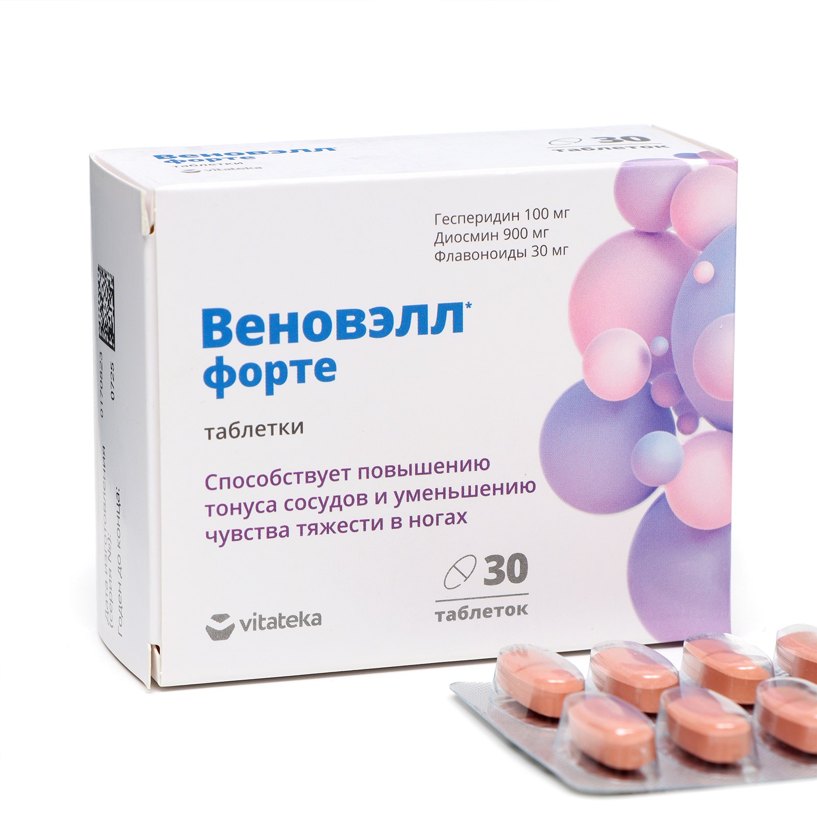 

Пищевая добавка Витатека Веноприм Форте, 30 таблеток по 1240 мг