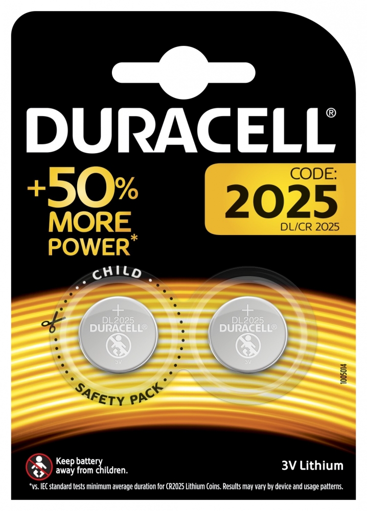 

Duracell CR2025-2BL (20/200/29400), Б0037272