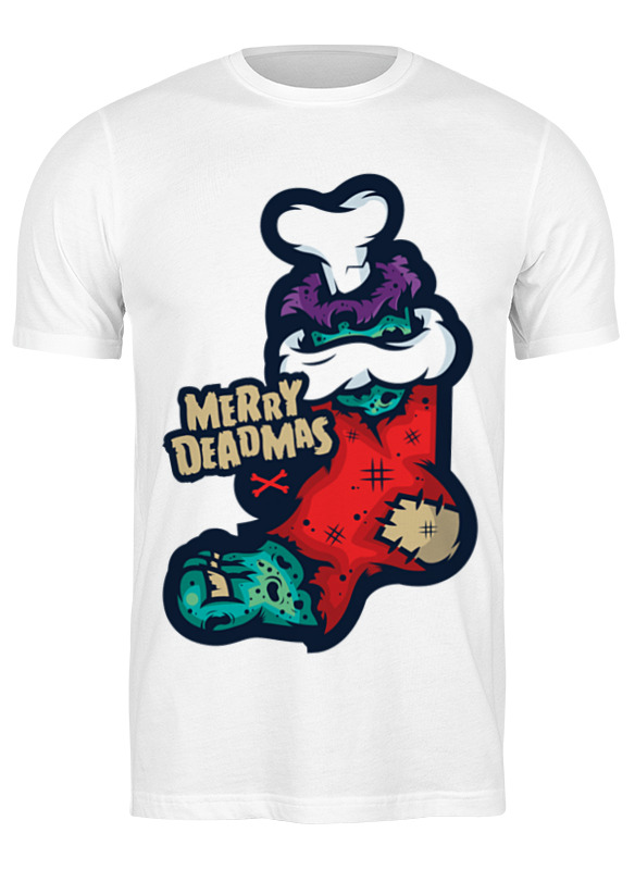

Футболка мужская Printio Merry deadmas белая M, Белый, Merry deadmas
