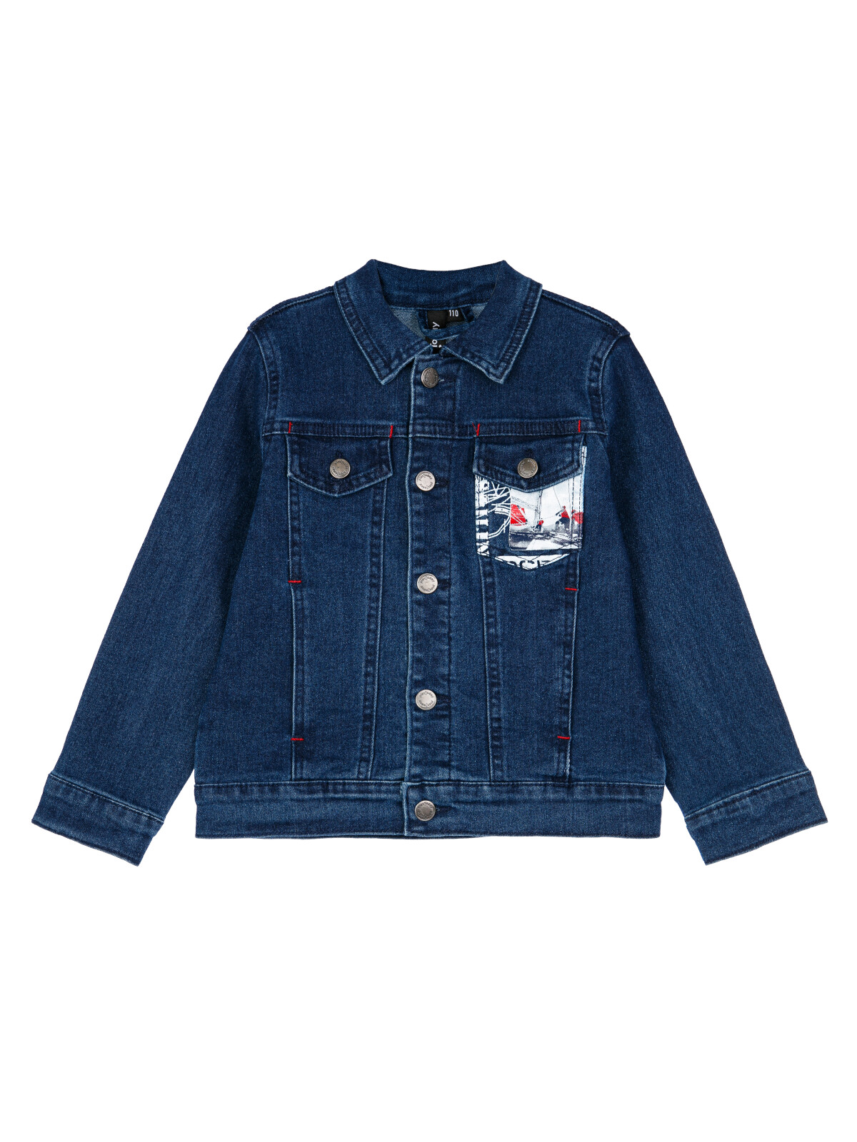 

Куртка джинсовая детская PlayToday 12412048, синий, 104, 12412048