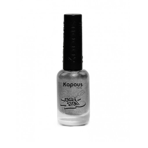 

Лак для стемпинга Kapous Professional Nails черное серебро 8мл, Серебристый;черный