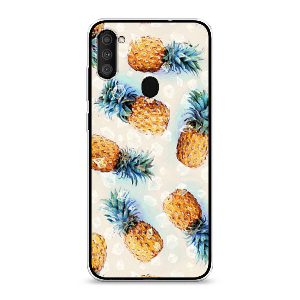

Чехол Awog на Samsung Galaxy M11 / Самсунг M11 "Ананасы", Разноцветный, 2100650-3