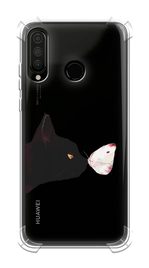 

Чехол Awog на Honor 20S "Черный кот и бабочка", Бежевый;черный, 610751-1
