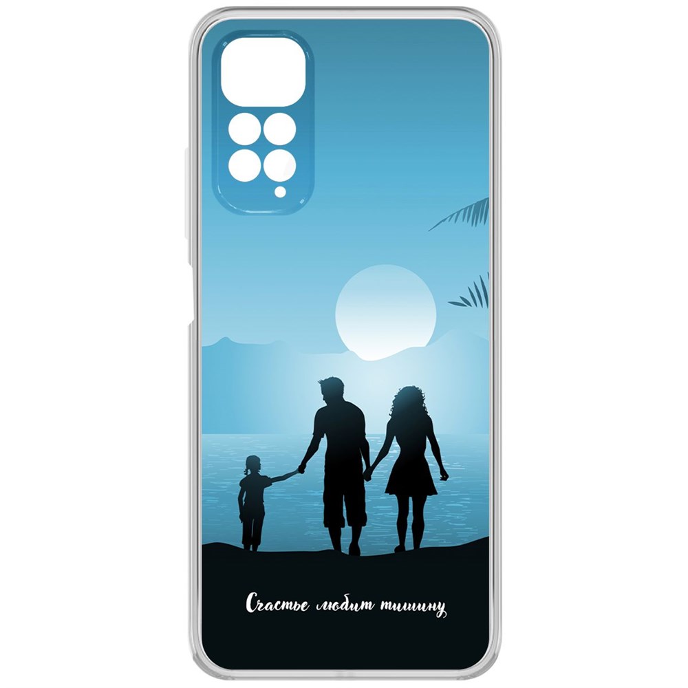 фото Чехол-накладка krutoff clear case счастье любит тишину для poco m4 pro