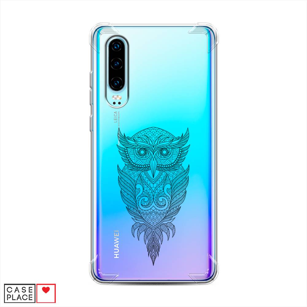

Чехол Awog на Huawei P30 "Филин графика", Черный, 68551-1
