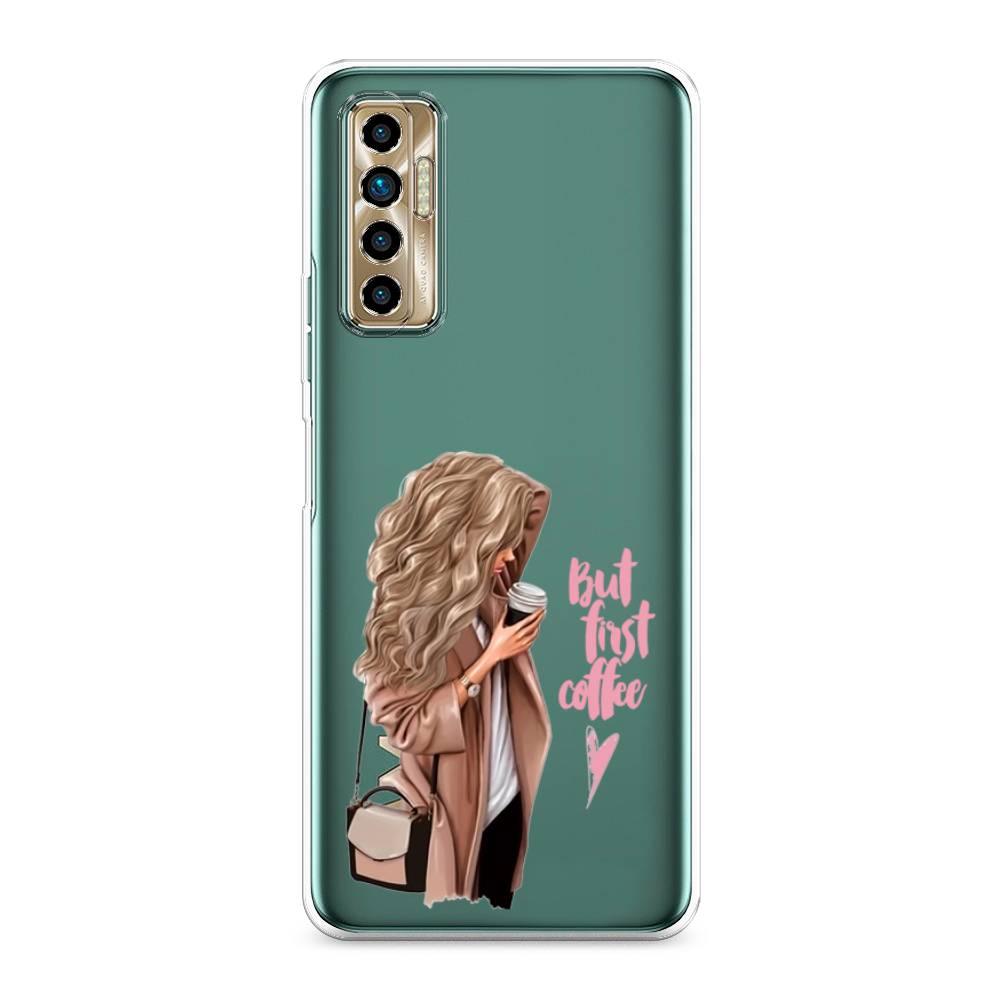 

Чехол Awog "Девушка с кофе" для Tecno Camon 17P