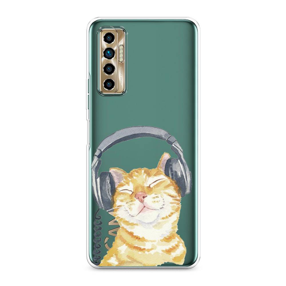 

Чехол Awog "Кот меломан" для Tecno Camon 17P