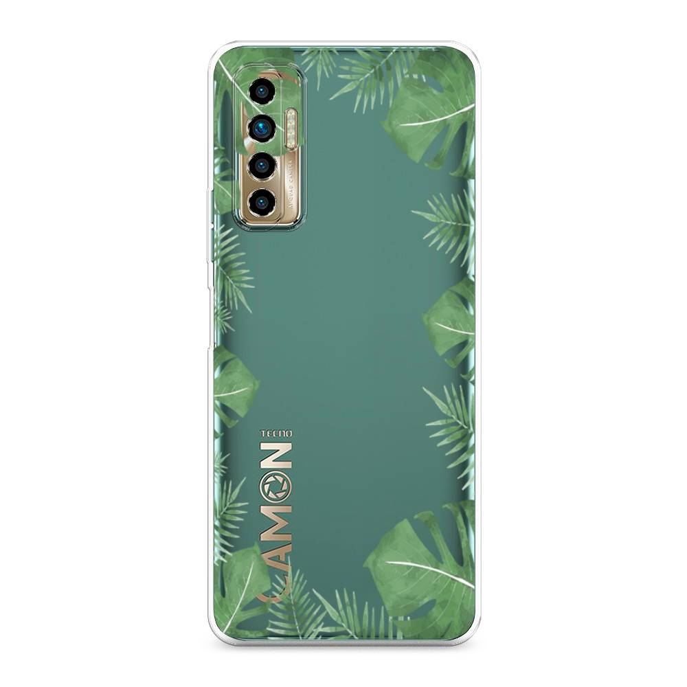 

Чехол Awog на Tecno Camon 17P "Листья папоротника рамка", Разноцветный, 300150-8