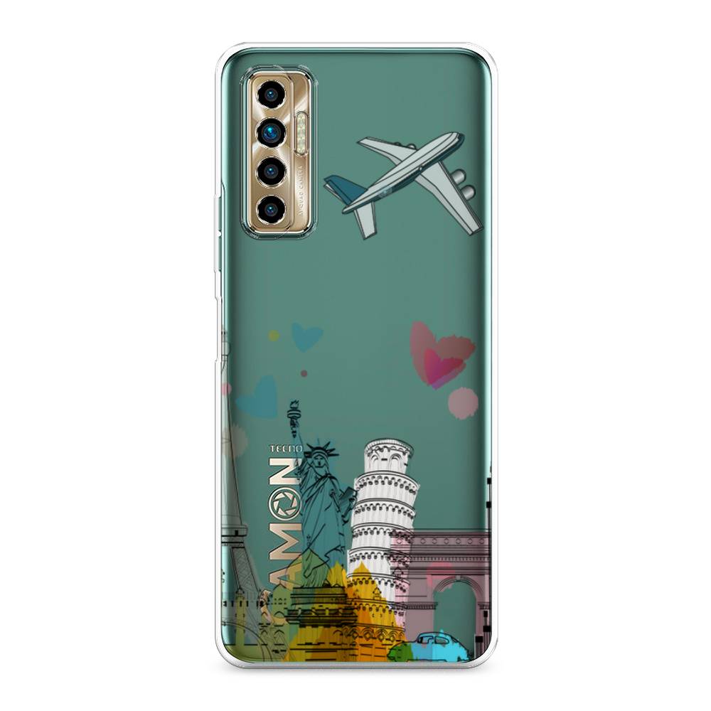 

Чехол Awog на Tecno Camon 17P "Самолет путешествий", Разноцветный, 300150-10