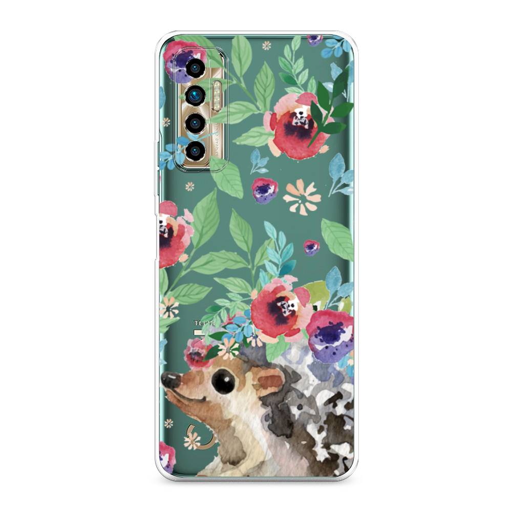 

Чехол Awog на Tecno Camon 17P "Ежик в цветах акварель", Разноцветный, 300150-2