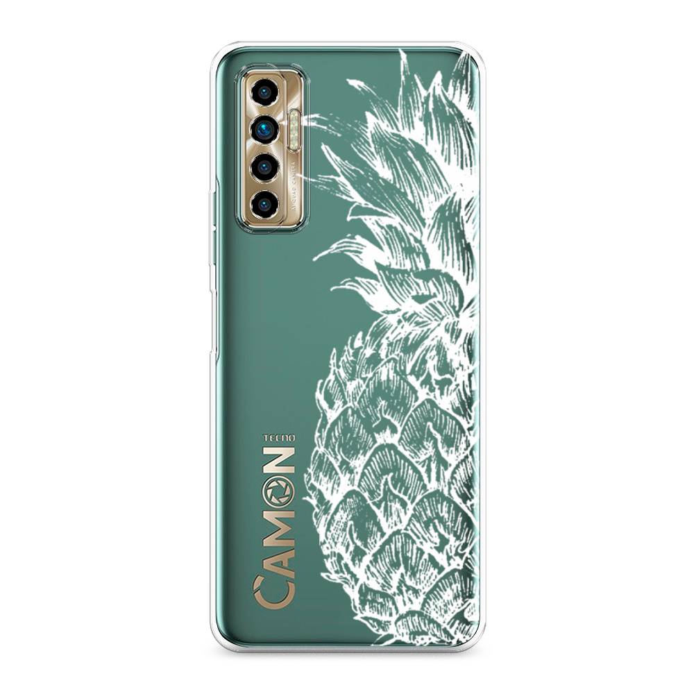 

Чехол Awog на Tecno Camon 17P "Ананас графика белая", Разноцветный, 300150-10
