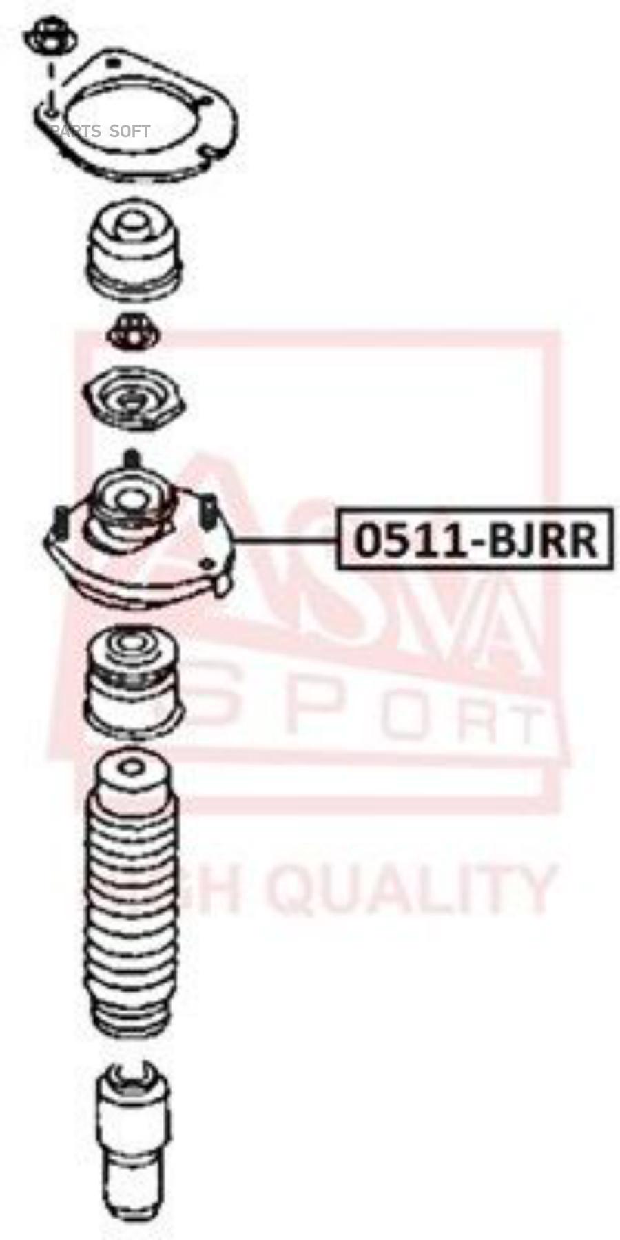 

ASVA Опора амортизатора MAZDA 323 BJ 1998-2004 ASVA 0511-BJRR, 0511BJRR