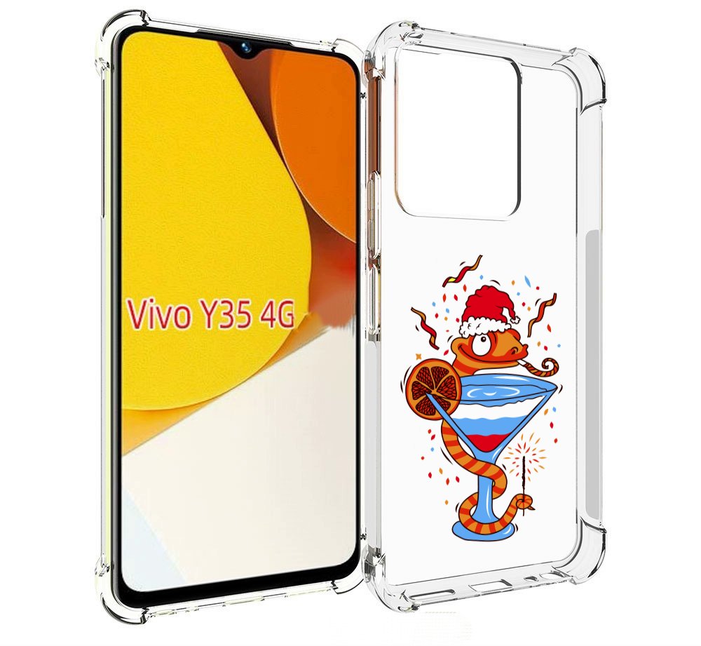 

Чехол MyPads змейка для Vivo Y35 4G 2022 / Vivo Y22, Прозрачный, Tocco