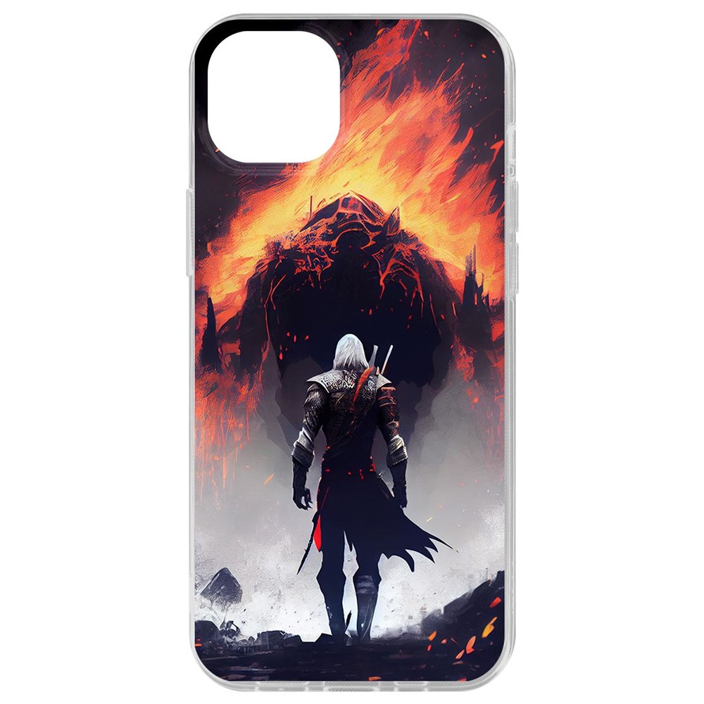 

Чехол-накладка Case Ведьмак. Геральт для iPhone 15 Plus, Прозрачный