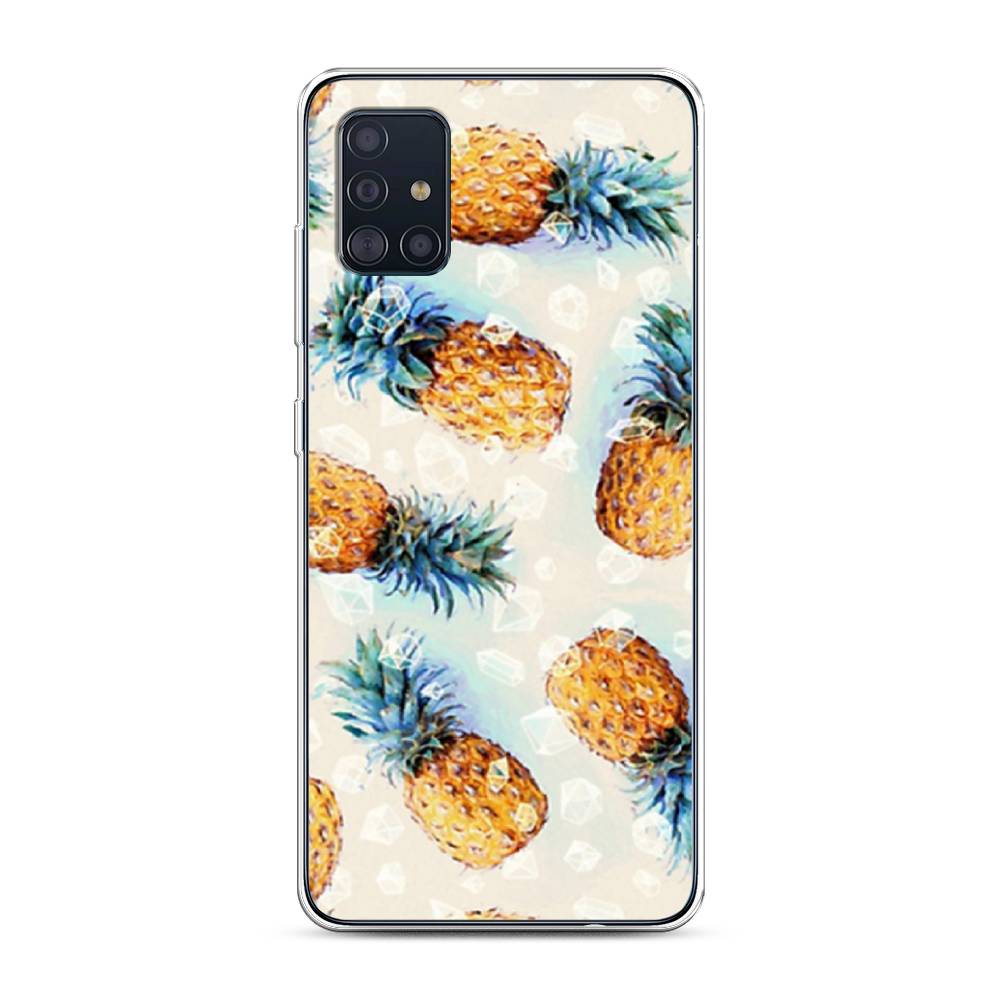 

Чехол Awog на Samsung Galaxy A51 "Ананасы", Разноцветный, 28950-3