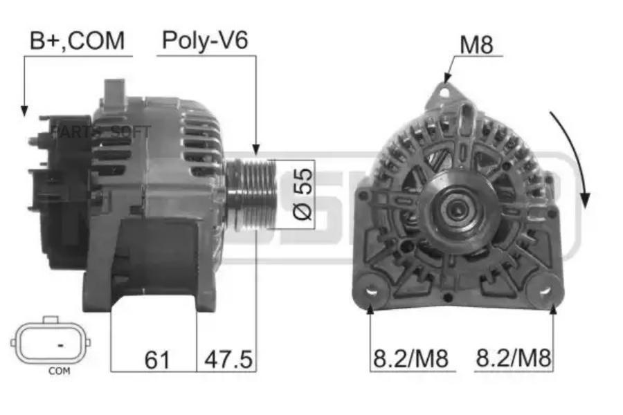 

Генератор ERA 14V 110A 210515