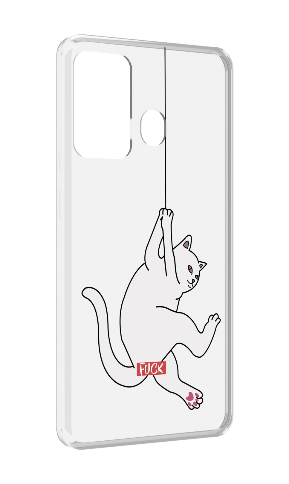 

Чехол MyPads котяра-на-веревке для ITEL A27 / ITEL P17, Прозрачный, Tocco
