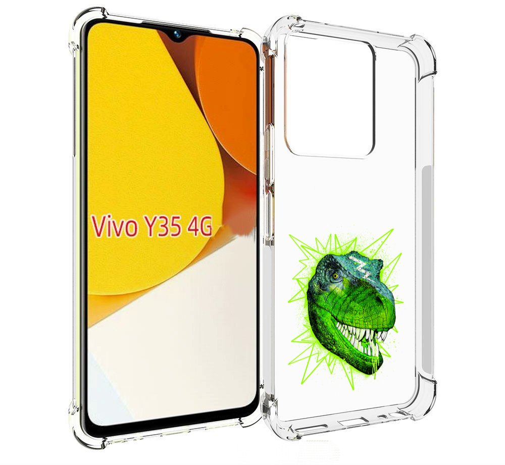 

Чехол MyPads зеленый динозавр для Vivo Y35 4G 2022 / Vivo Y22, Прозрачный, Tocco