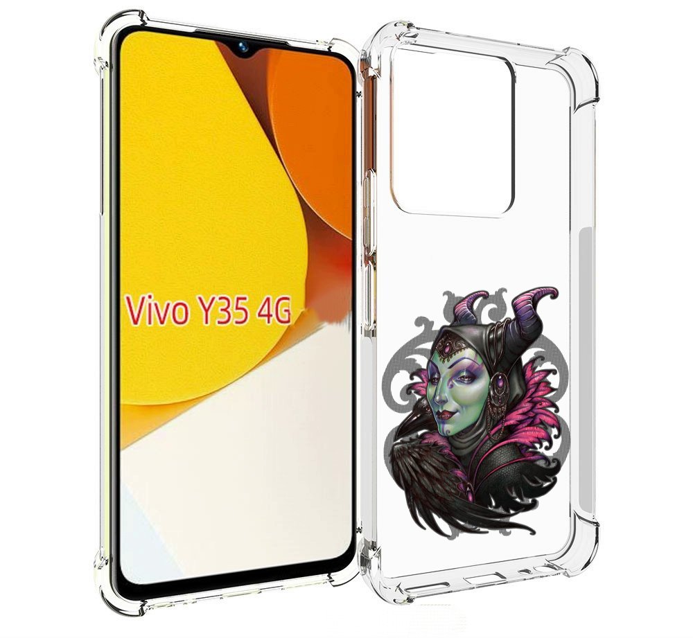 

Чехол MyPads зеленая девушка с вороном для Vivo Y35 4G 2022 / Vivo Y22, Прозрачный, Tocco