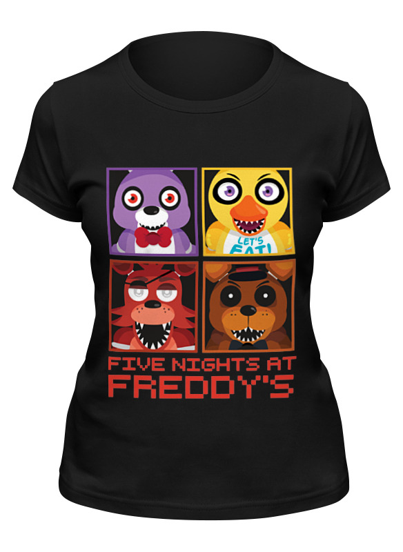 

Футболка женская Printio Пять ночей у фредди (five nights at freddy’s) черная L, Черный, Пять ночей у фредди (five nights at freddy’s)