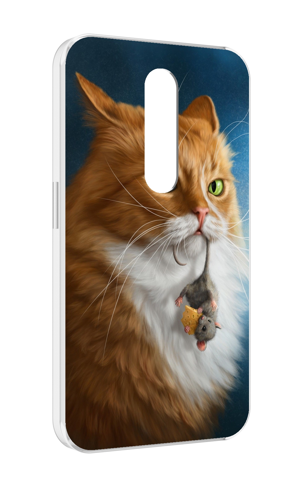 

Чехол MyPads Кот-и-мышь для Motorola Moto X Force (XT1585 / XT1581), Прозрачный, Tocco
