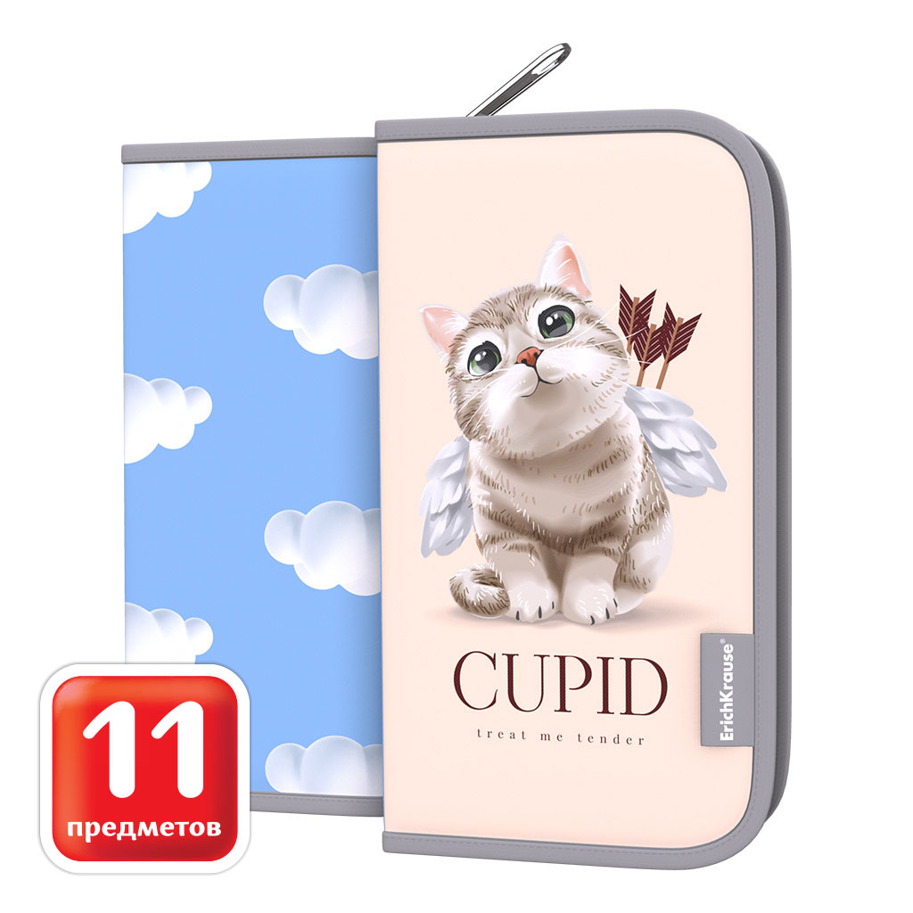 

Пенал-книжка с наполнением ErichKrause Cupids 57535 110x205x25мм, Пеналы-книжки 11*25*25