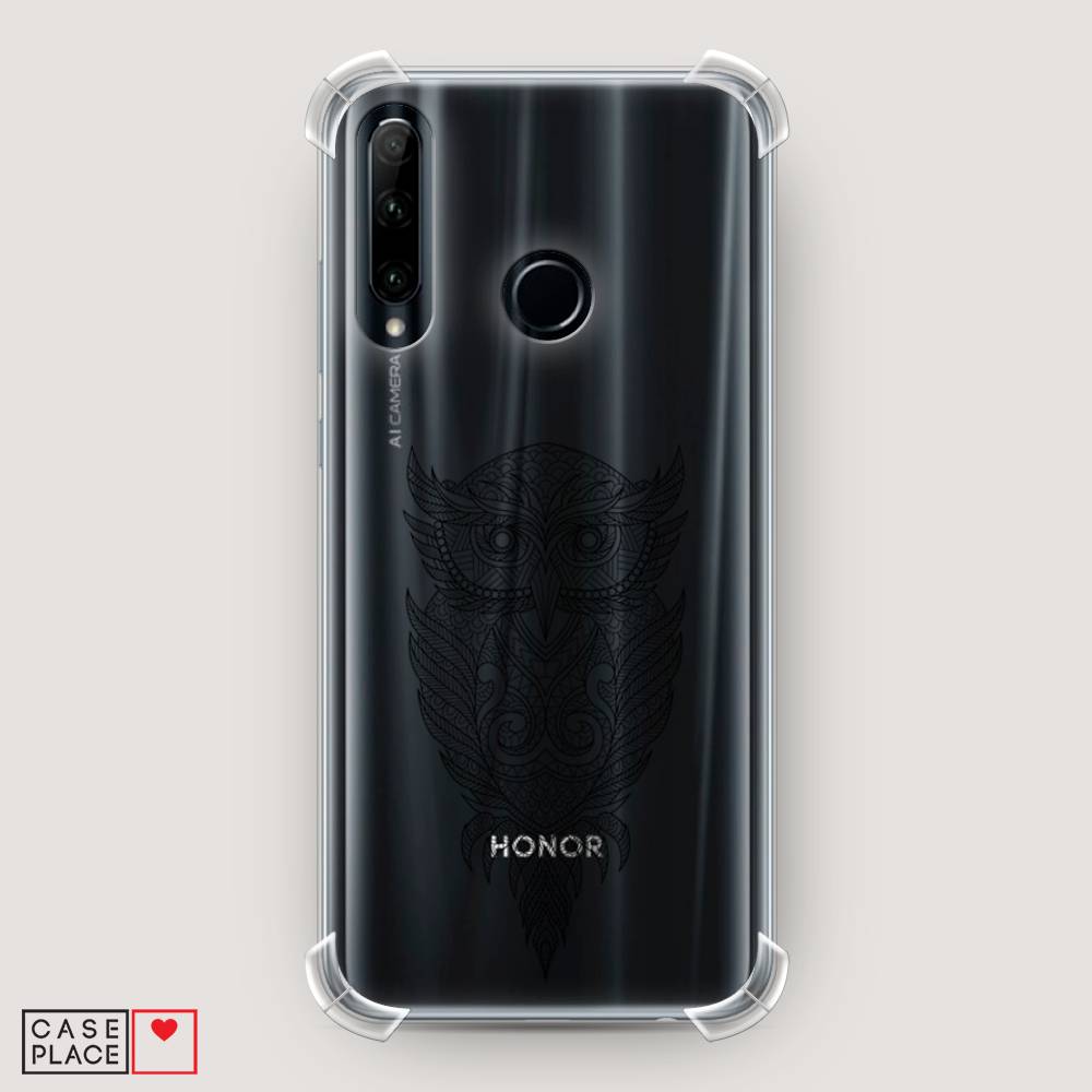 

Чехол Awog на Honor 10i "Филин графика", Черный, 68851-1