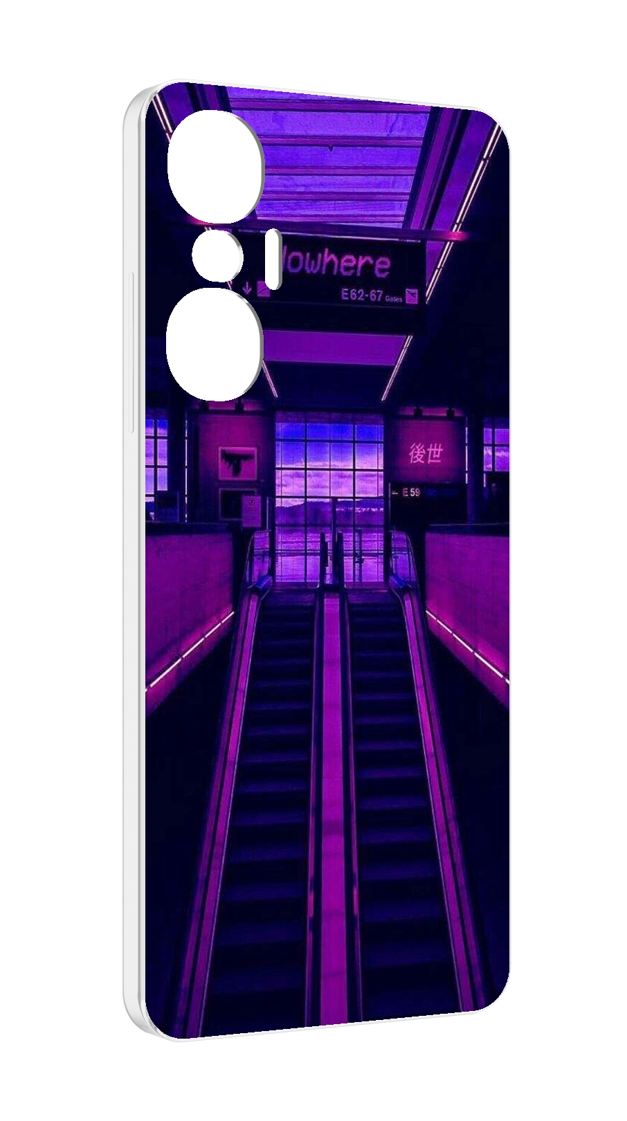 

Чехол MyPads фиолетовый эскалатор для Infinix Hot 20S противоударный, Tocco