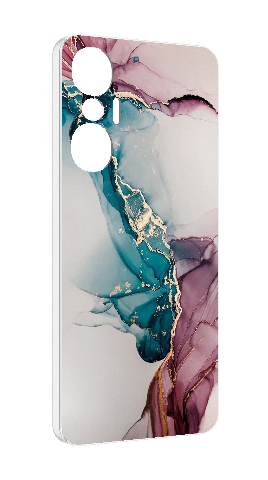 

Чехол MyPads фиолетовый синий краски для Infinix Hot 20S противоударный, Tocco