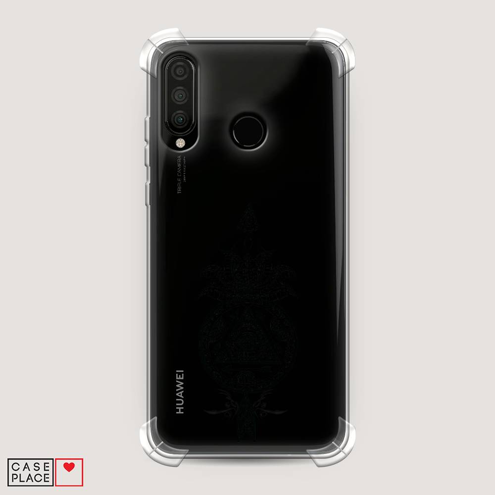 

Чехол Awog на Huawei P30 Lite "Талисман арт черный", Серый, 67951-1