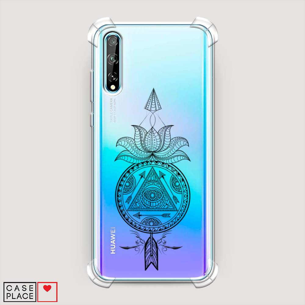 

Чехол Awog "Талисман арт черный" для Huawei P Smart S, Серый, 6103551-1
