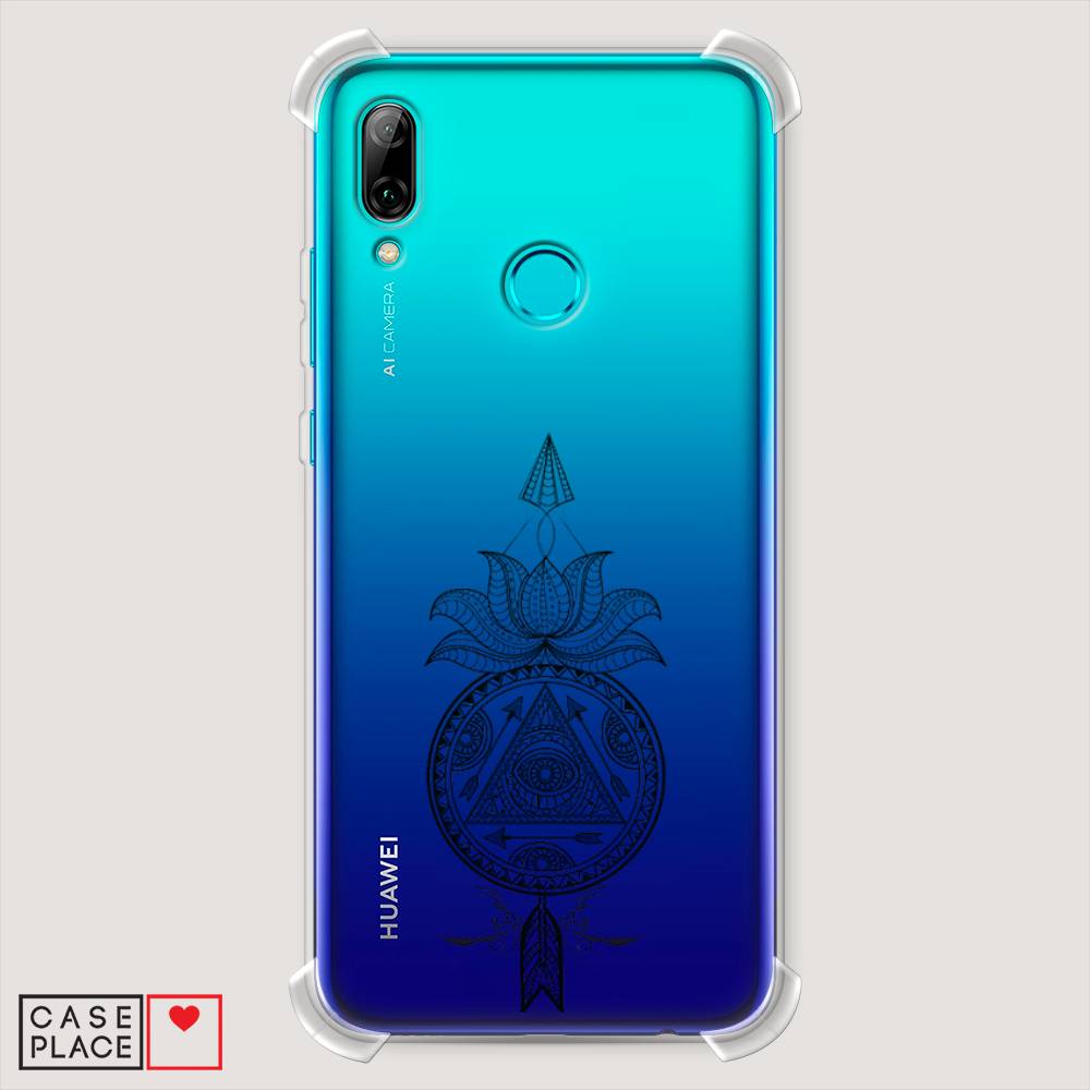 

Чехол Awog "Талисман арт черный" для Huawei P Smart 2019, Серый, 67251-1