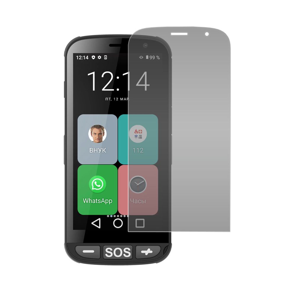 

Стекло защитное гибридное Антишпион Krutoff для INOI easyPhone