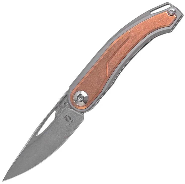 

Складной нож Kizer Knives Apus сталь S35VN, медь/титан, Серый
