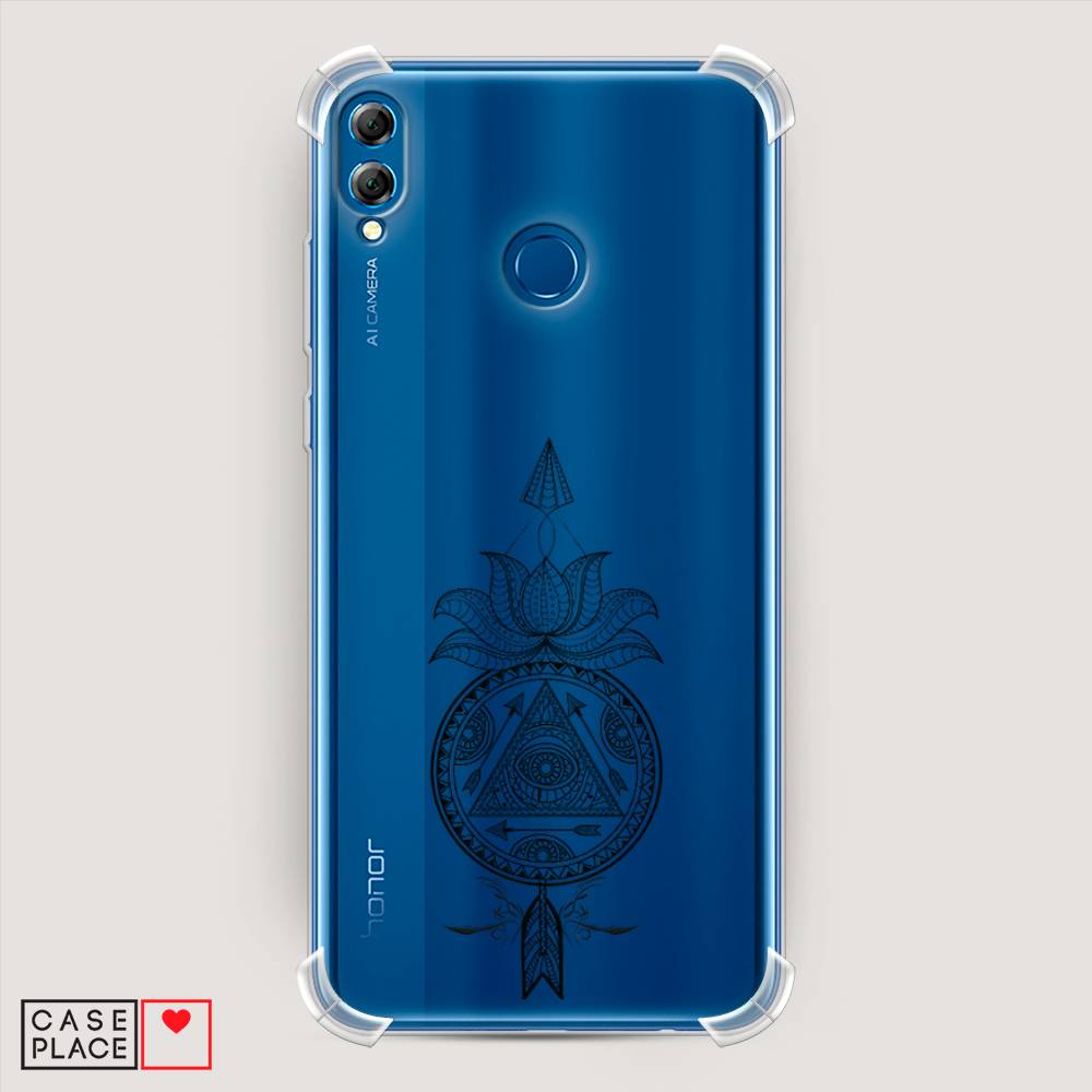 

Чехол Awog на Honor 8X "Талисман арт черный", Серый, 66751-1
